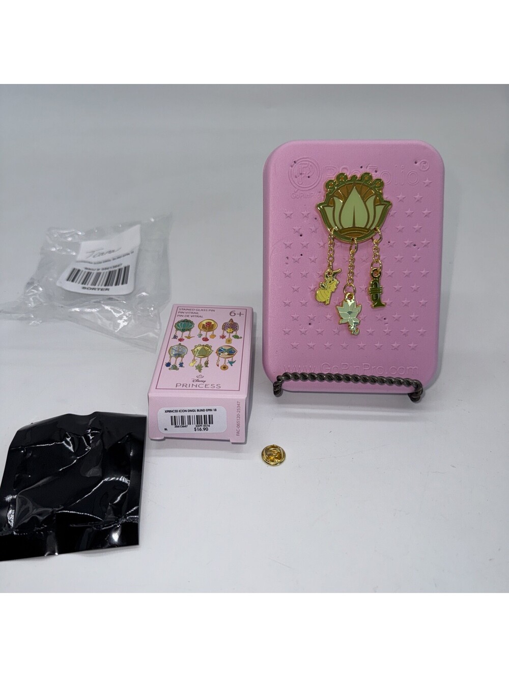 Loungefly Disney Stained Glass Dangling Charms Pin Tiana